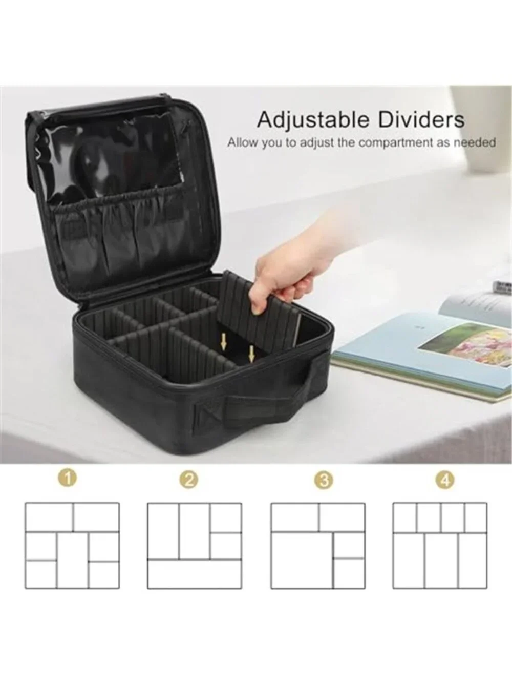 Travel Makeup Train Case Makeup Cosmetic Case Organizer Portable Artist Storage